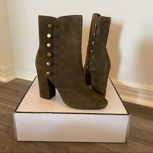 Guess Lucena Button Suede Booties